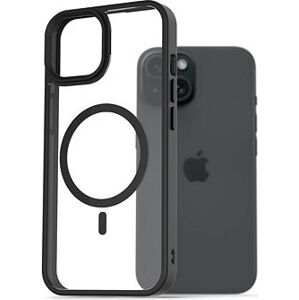 AlzaGuard Clear TPU Case Compatible with Magsafe na iPhone 15 čierny