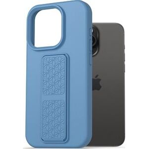 AlzaGuard Liquid Silicone Case with Stand pre iPhone 15 Pro Max modrý