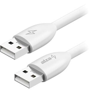 AlzaPower Core USB-A (M) to USB-A (M) 2.0, 2 m biely