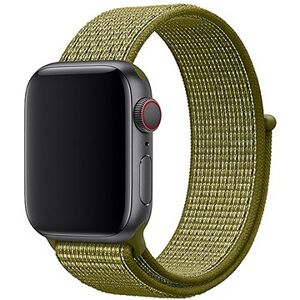 Eternico Airy na Apple Watch 42 mm/44 mm/45 mm Green Fig and Brown edge