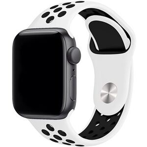 Eternico Sporty na Apple Watch 42 mm/44 mm/45 mm Dark Gray and White