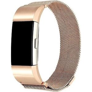 BStrap Milanese na Fitbit Charge 2 rose gold, veľkosť M