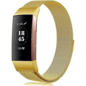 BStrap Milanese na Fitbit Charge 3/4 gold, veľkosť S