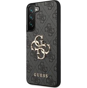 Guess PU 4G Metal Logo Zadný Kryt na Samsung Galaxy S23 Grey