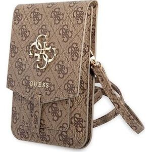 Guess PU 4G Metal Logo Phone Bag Brown