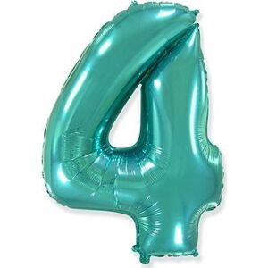 Balón fóliový číslica tyrkysová – tiffany 102 cm – 4