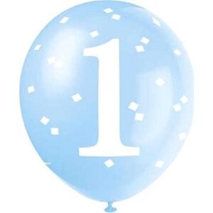 Balóniky 1. Narodeniny chlapec – 5 ks - 30 cm – modré