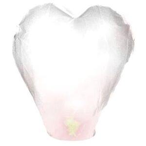 Lampión šťastia – prianie – biele srdce – svadba/Valentín