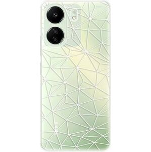 iSaprio Abstract Triangles 03 – white – Xiaomi Redmi 13C