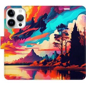 iSaprio flip pouzdro Colorful Mountains 02 pro iPhone 15 Pro