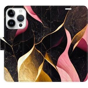 iSaprio flip pouzdro Gold Pink Marble 02 pro iPhone 15 Pro