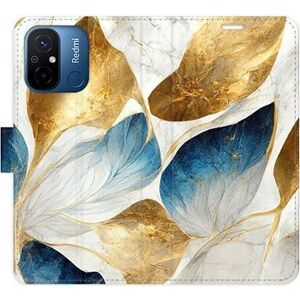 iSaprio flip pouzdro GoldBlue Leaves pro Xiaomi Redmi 12C