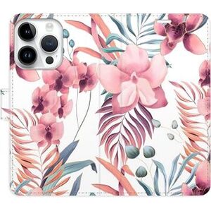 iSaprio flip pouzdro Pink Flowers 02 pro iPhone 15 Pro