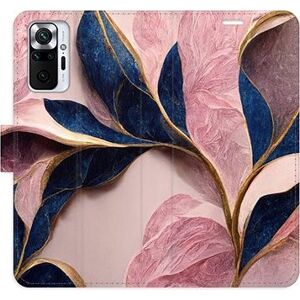 iSaprio flip pouzdro Pink Leaves pro Xiaomi Redmi Note 10 Pro