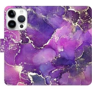 iSaprio flip pouzdro Purple Marble pro iPhone 15 Pro