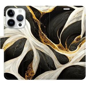 iSaprio flip pouzdro BlackGold Marble pro iPhone 15 Pro