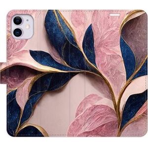 iSaprio flip puzdro Pink Leaves pre iPhone 11