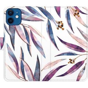 iSaprio flip puzdro Ornamental Leaves pre iPhone 12 mini