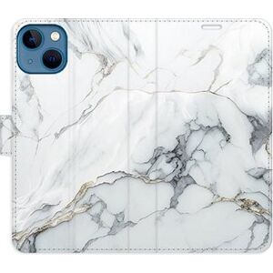 iSaprio flip puzdro SilverMarble 15 na iPhone 13