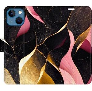 iSaprio flip puzdro Gold Pink Marble 02 pre iPhone 13 mini