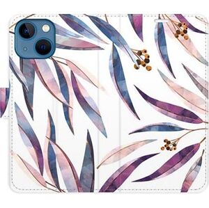 iSaprio flip puzdro Ornamental Leaves pre iPhone 13 mini