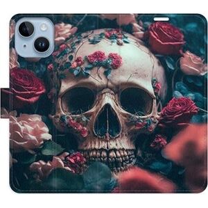 iSaprio flip pouzdro Skull in Roses 02 pro iPhone 14