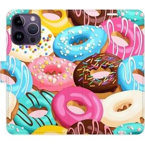 iSaprio flip puzdro Donuts Pattern 02 pre iPhone 14 Pro Max