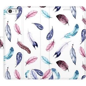 iSaprio flip puzdro Colorful Feathers pre iPhone 5/5S/SE