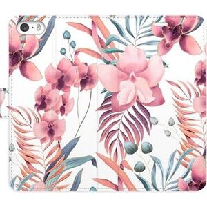 iSaprio flip puzdro Pink Flowers 02 pre iPhone 5/5S/SE