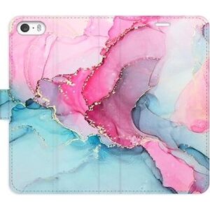 iSaprio flip puzdro PinkBlue Marble na iPhone 5/5S/SE