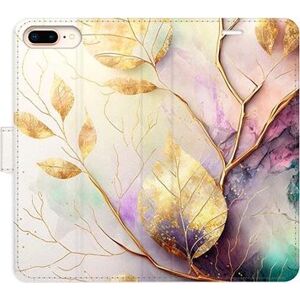 iSaprio flip puzdro Gold Leaves 02 pre iPhone 7 Plus