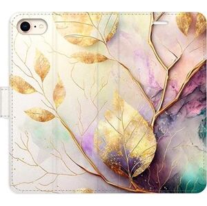 iSaprio flip puzdro Gold Leaves 02 pre iPhone 7/8/SE 2020