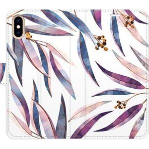 iSaprio flip puzdro Ornamental Leaves pre iPhone X/XS