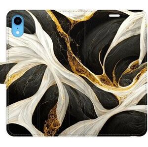 iSaprio flip puzdro BlackGold Marble pre iPhone XR