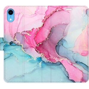 iSaprio flip puzdro PinkBlue Marble pre iPhone XR