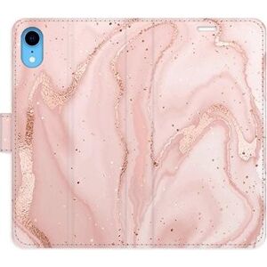 iSaprio flip puzdro RoseGold Marble na iPhone XR