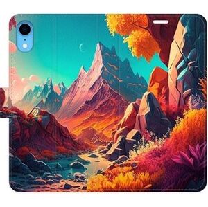 iSaprio flip puzdro Colorful Mountains pre iPhone XR