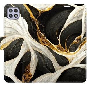 iSaprio flip pouzdro BlackGold Marble pro Samsung Galaxy A22 5G