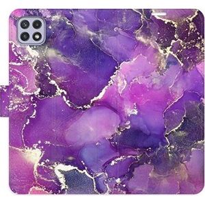 iSaprio flip pouzdro Purple Marble pro Samsung Galaxy A22 5G