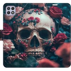 iSaprio flip pouzdro Skull in Roses 02 pro Samsung Galaxy A22 5G