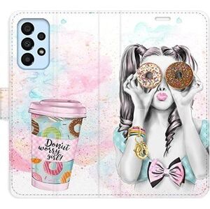 iSaprio flip puzdro Donut Worry Girl na Samsung Galaxy A33 5G