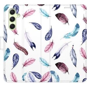 iSaprio flip puzdro Colorful Feathers pre Samsung Galaxy A54 5G