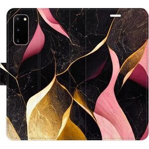 iSaprio flip puzdro Gold Pink Marble 02 na Samsung Galaxy S20