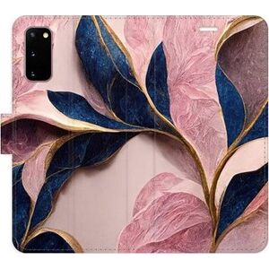 iSaprio flip puzdro Pink Leaves na Samsung Galaxy S20