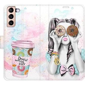 iSaprio flip puzdro Donut Worry Girl na Samsung Galaxy S21