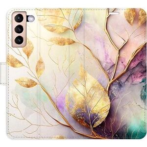 iSaprio flip puzdro Gold Leaves 02 na Samsung Galaxy S21