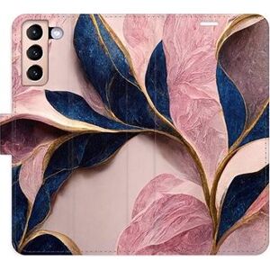 iSaprio flip puzdro Pink Leaves na Samsung Galaxy S21