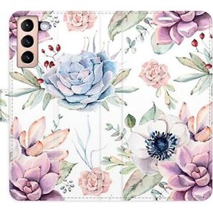 iSaprio flip puzdro Succulents Pattern na Samsung Galaxy S21