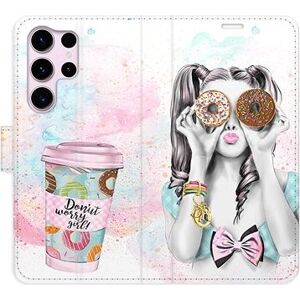 iSaprio flip pouzdro Donut Worry Girl pro Samsung Galaxy S23 Ultra