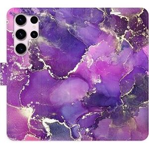 iSaprio flip pouzdro Purple Marble pro Samsung Galaxy S23 Ultra